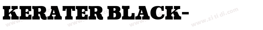Kerater Black字体转换